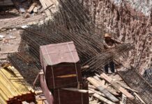 man working at construction site