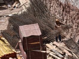 man working at construction site