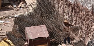 man working at construction site