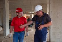 person in a construction site