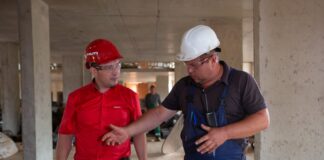 person in a construction site