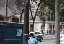 man working on construction object in modern city