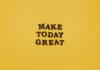 motivational quote on yellow background