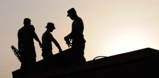 building construction site work