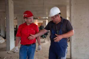 person in a construction site