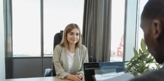 candidate having an interview
