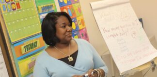 photo of woman teaching