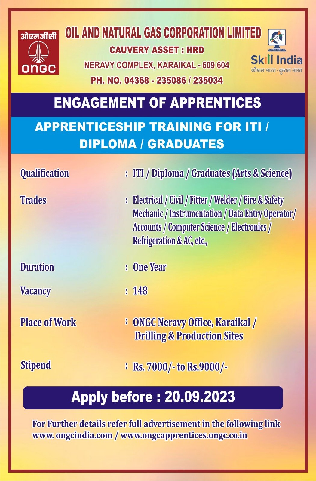 Apprenticeship for Fire and Safety in ONGC 148 Vacancy HSE STUDY GUIDE