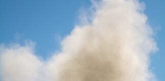 smoke coming from building