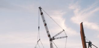 turkish container ship in harbors under crane