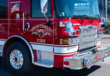 close up photo of a fire truck