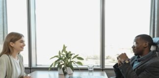 woman having a job interview