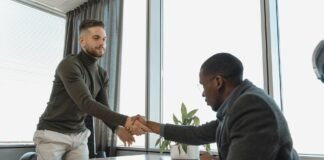 men doing handshake