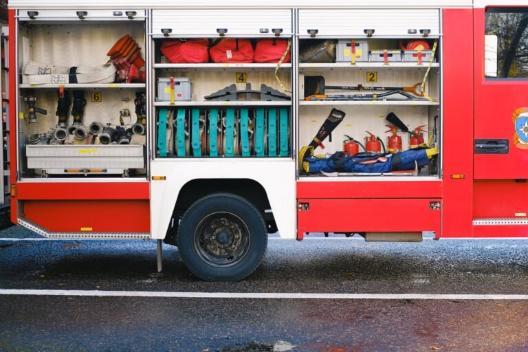equipment in fire engine