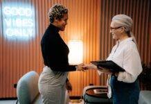 woman in black long sleeve shirt had a job interview