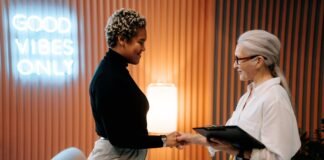 woman in black long sleeve shirt had a job interview