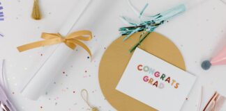 an envelope with colorful letters