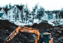 orange excavator
