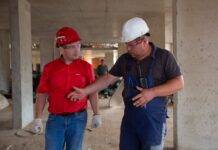 person in a construction site