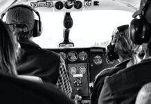 four person riding aircraft