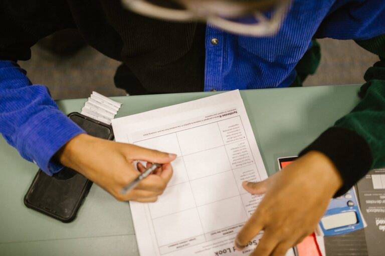 student cheating during an exam
