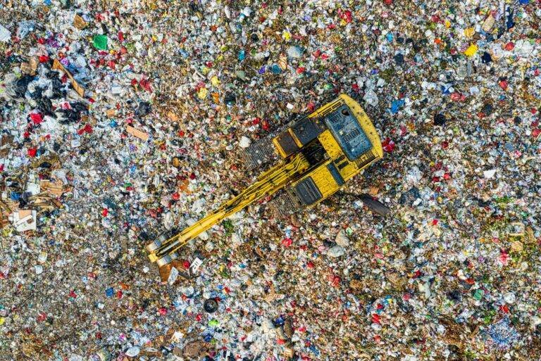 bird s eye view of landfill