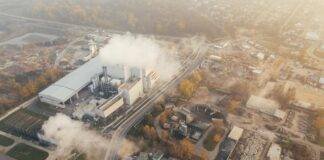 white smoke coming out from a building