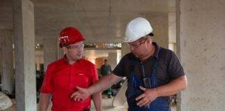 person in a construction site
