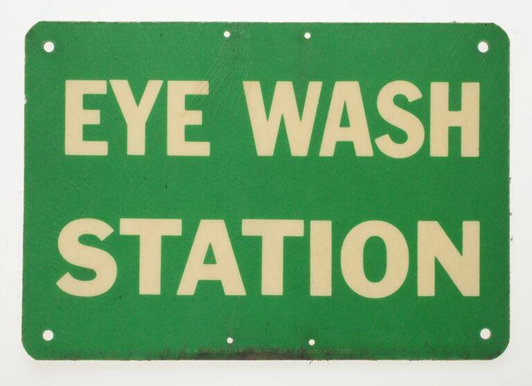 Sign - Eye Wash Station, Kodak Factory, Coburg, 1961-2005