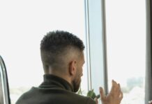 businessman looking at employee