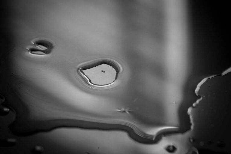 close up of spilled water