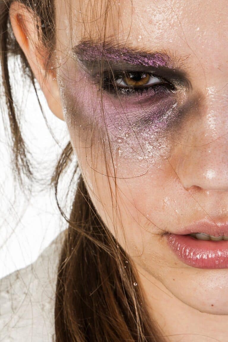 woman with eye makeup