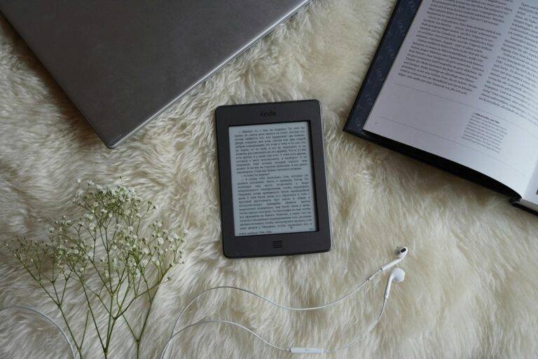 ebook reader and book