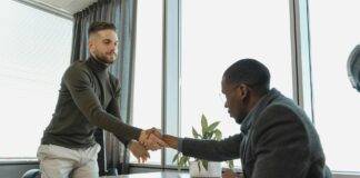 men doing handshake