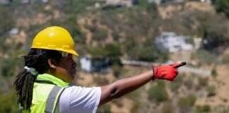 female engineer in personal protective equipment