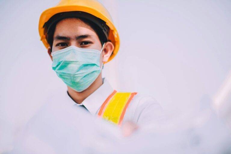 person wearing a surgical mask