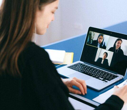 people on a video call