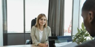 candidate having an interview