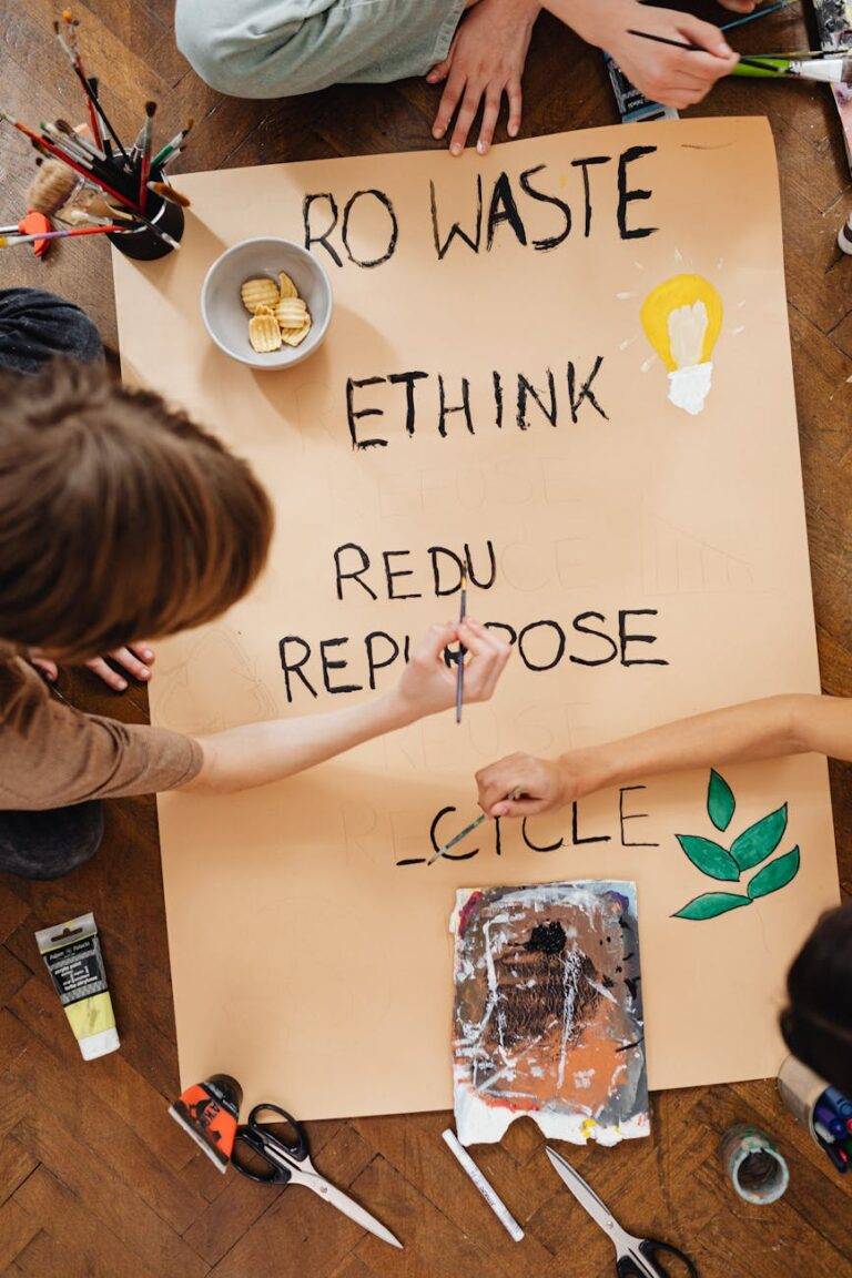 people writing and painting about ecology