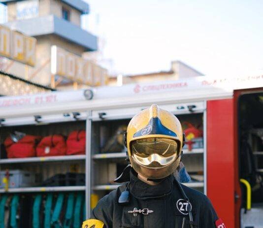 firefighter with hose
