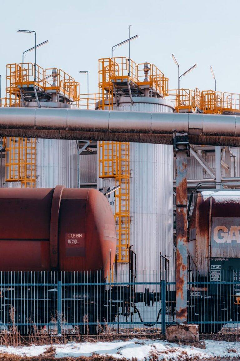 oil train carriages near petrol refinery in trzebinia poland