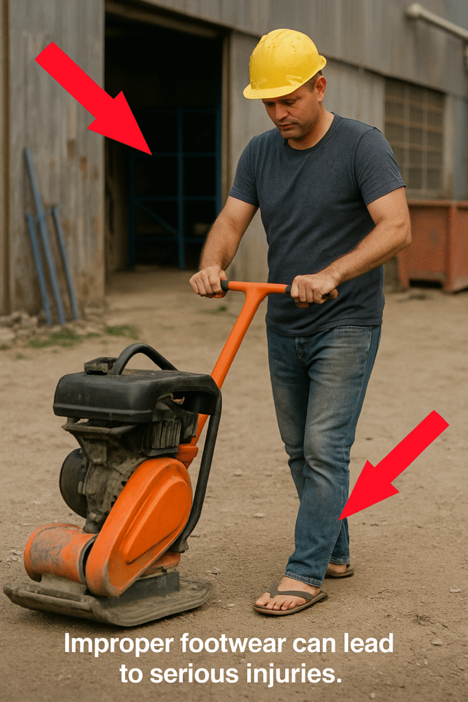 No safety shoes