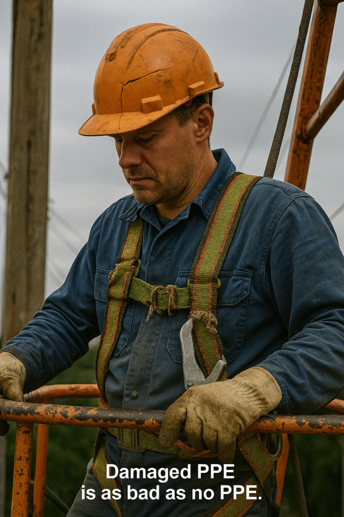 Wearing Damaged Safety Gear