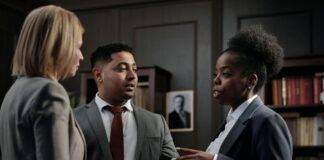 businesspeople talking