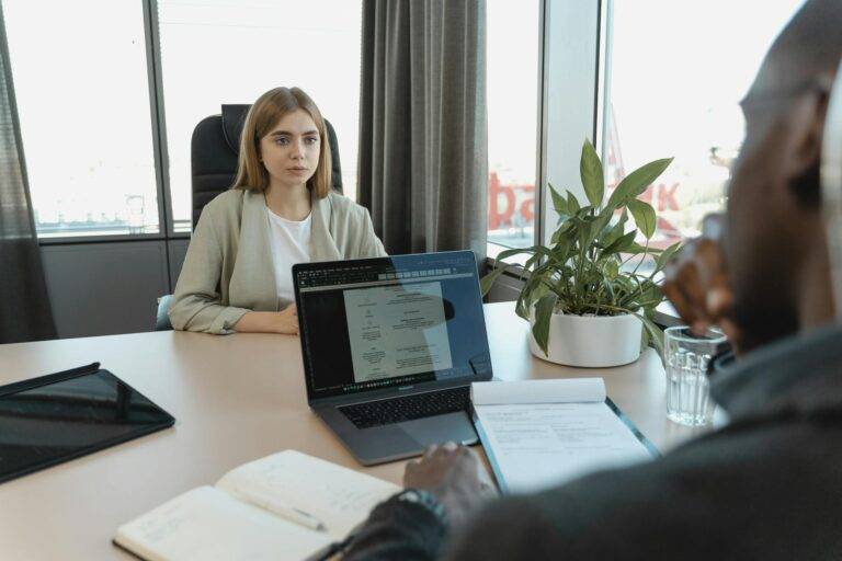 candidate having an interview
