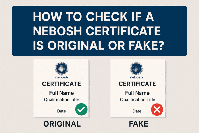 How to Check if a NEBOSH Certificate is Original or Fake?
