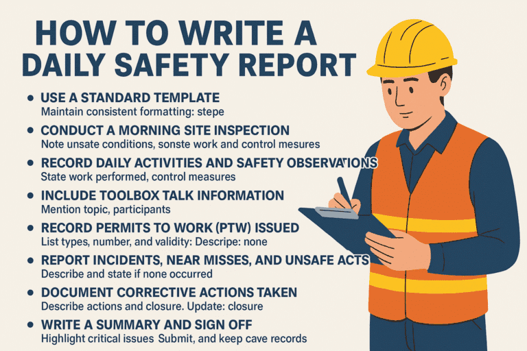 How to Write a Daily Safety Report