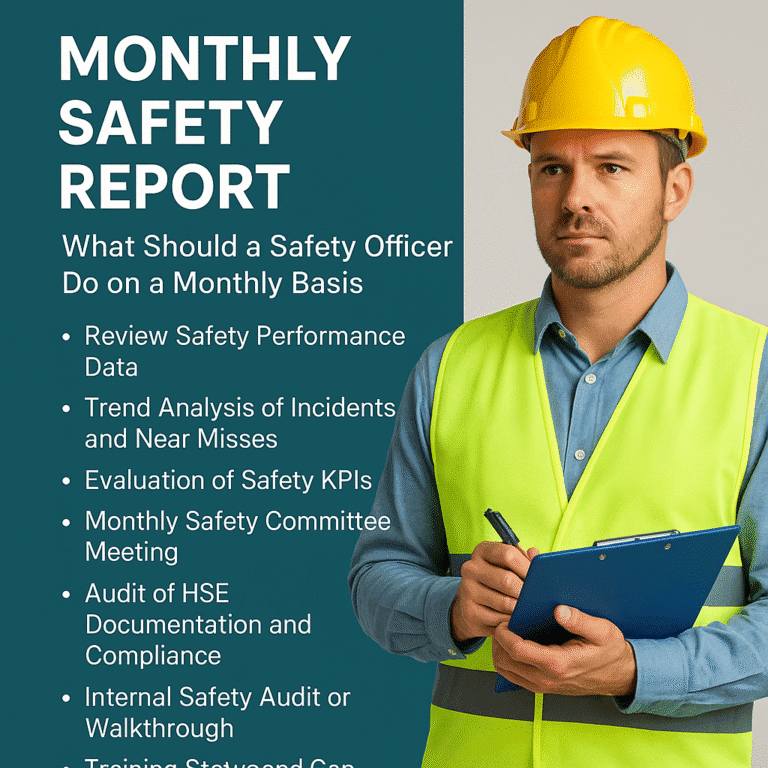 Monthly Safety Report: What Should a Safety Officer Do on a Monthly Basis