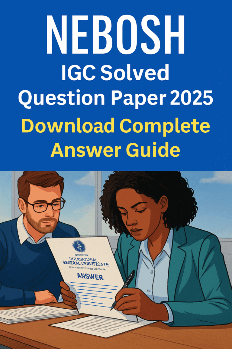 NEBOSH IGC Solved Question Paper 2025 – Download Complete Answer Guide