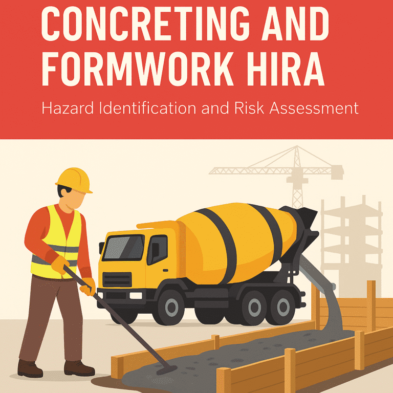 Concreting and Formwork HIRA (Hazard Identification and Risk Assessment)